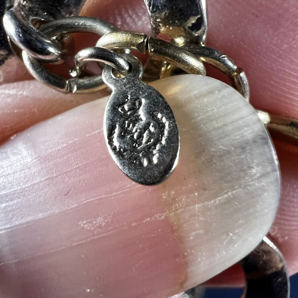 Two-Piece Silver & Gold-Tone Chain Necklace & Bracelet Set With Mixed Metal Circ - Picture 6 of 6